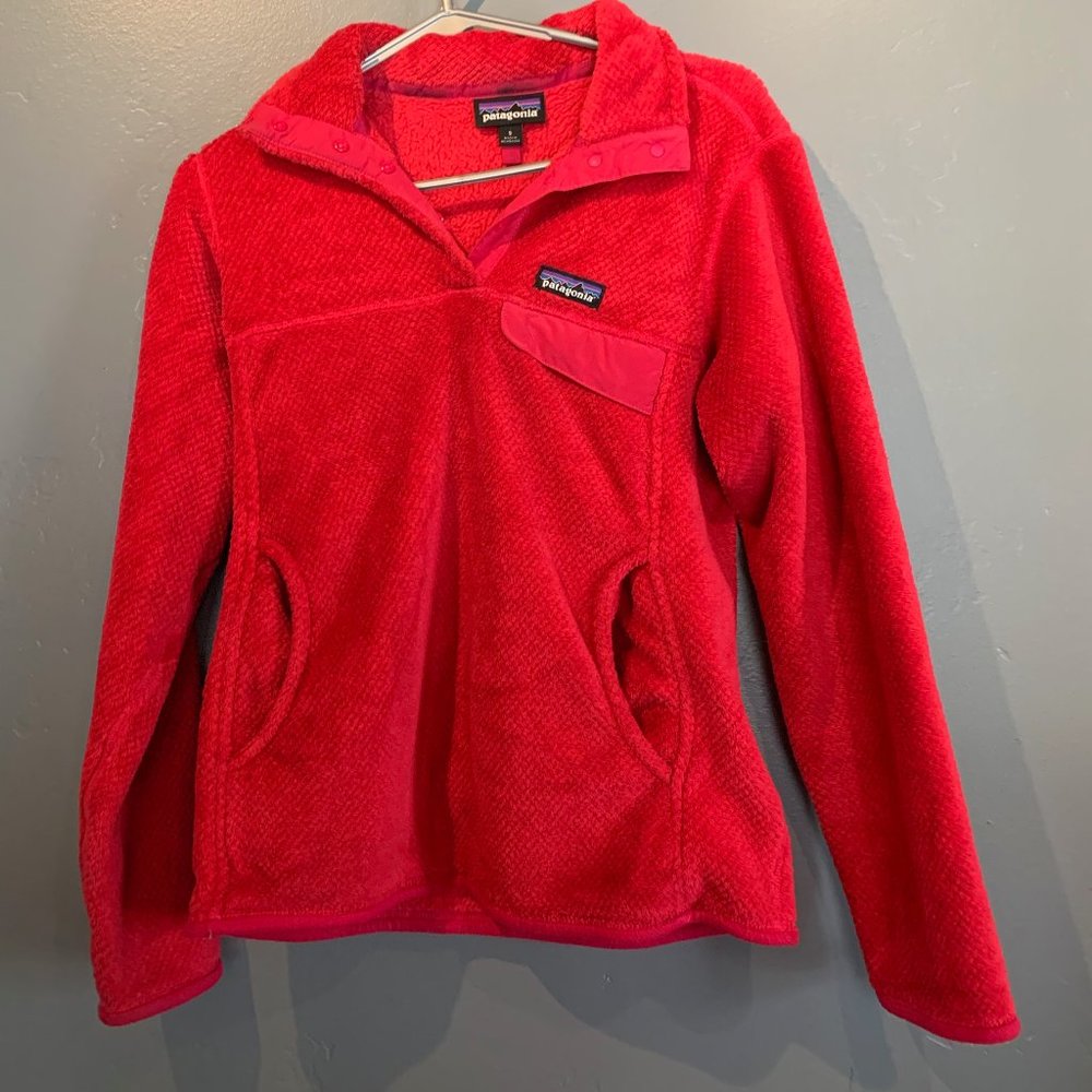 PATAGONIA Pink pullover quarter snapup  fleece